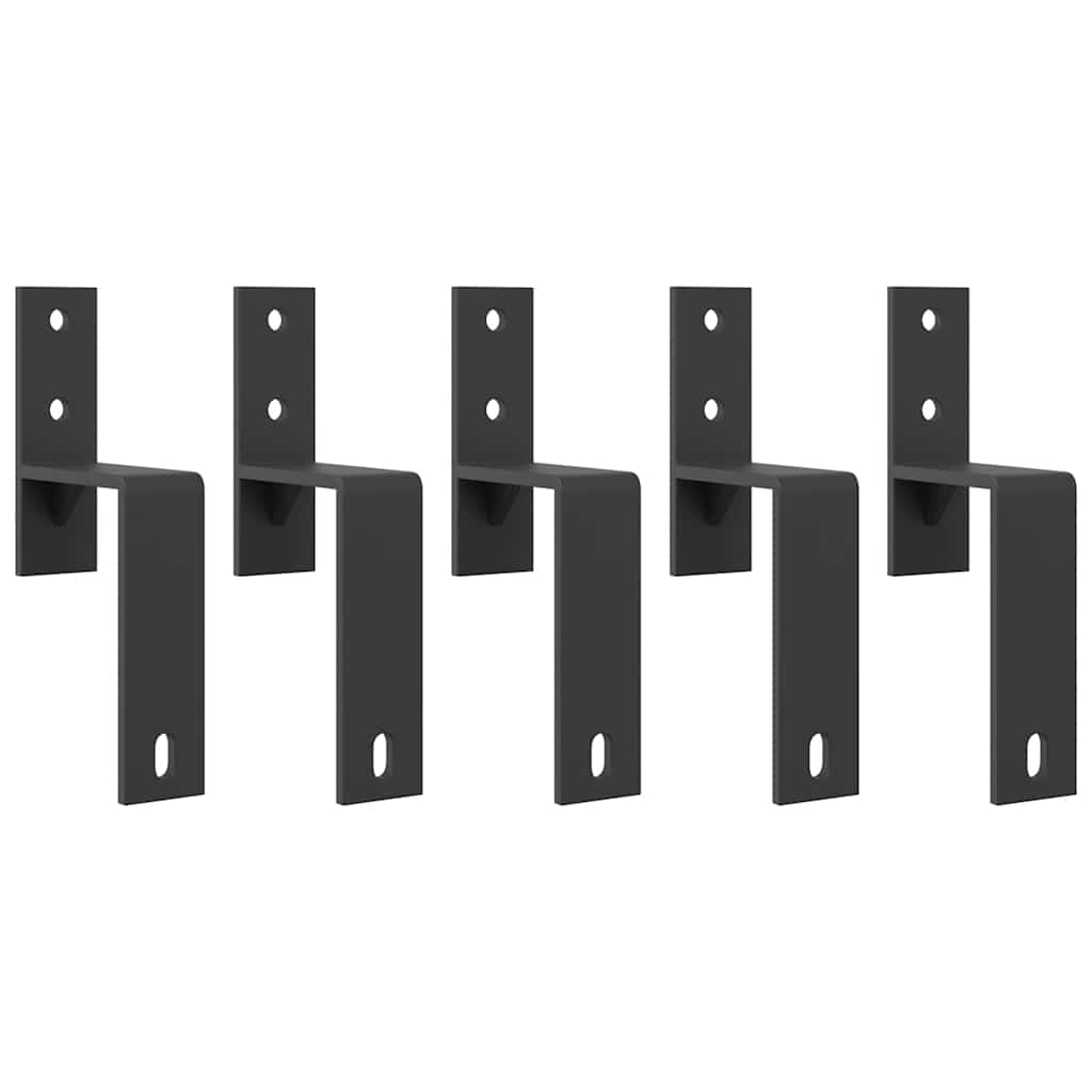 Kit de ferragens para porta deslizante 200 cm aço preto