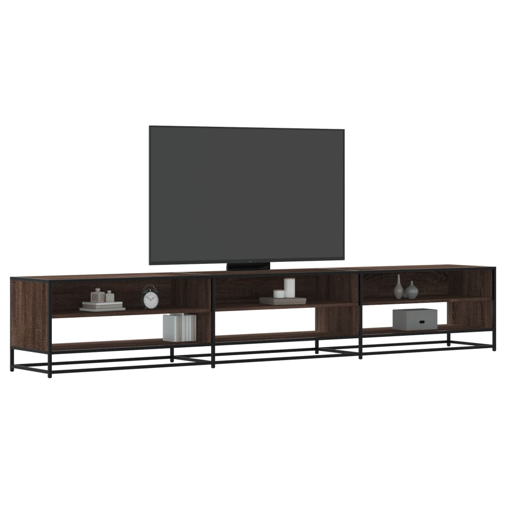 Móvel de TV 270x40x46 cm derivados de madeira carvalho castanho