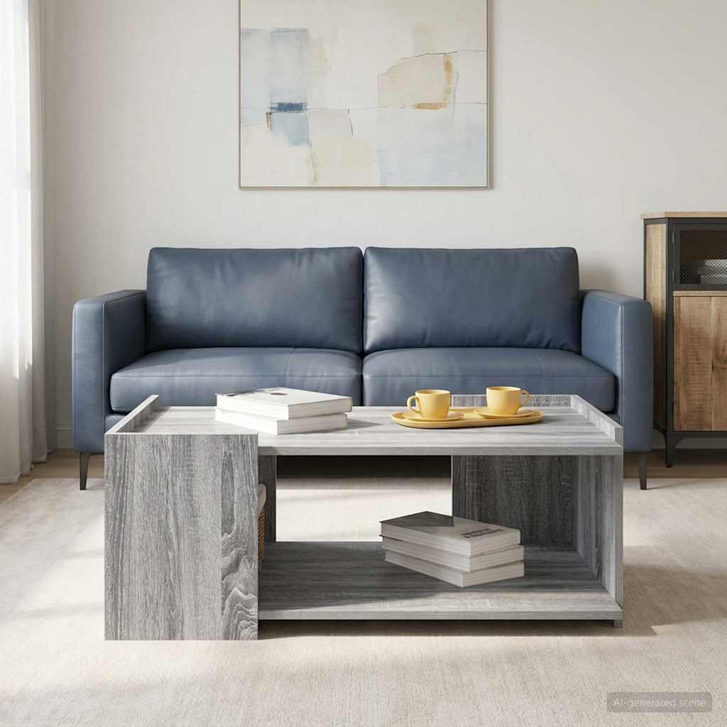 Mesa de centro sonoma cinzento 90 x 50 x 33 cm