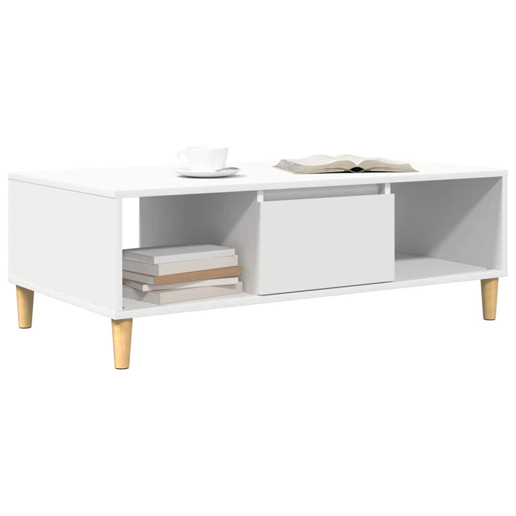 Mesa de centro branco 102 x 55 x 35 cm derivados de madeira