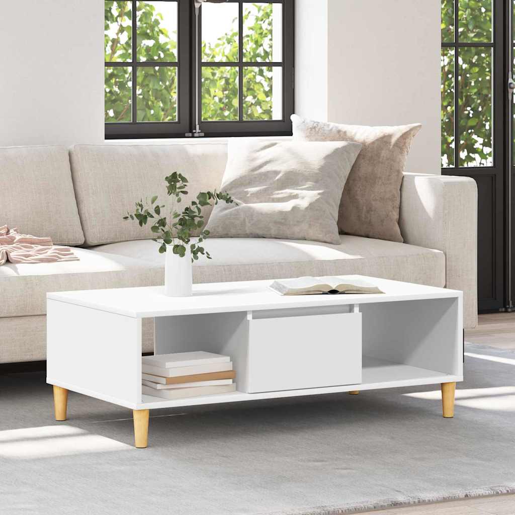 Mesa de centro branco 102 x 55 x 35 cm derivados de madeira