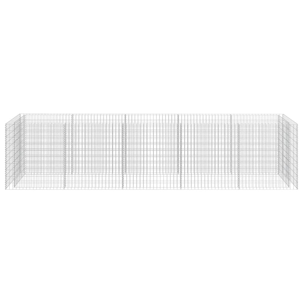 Canteiro elevado/cesto gabião 450x90x100 cm aço galvanizado