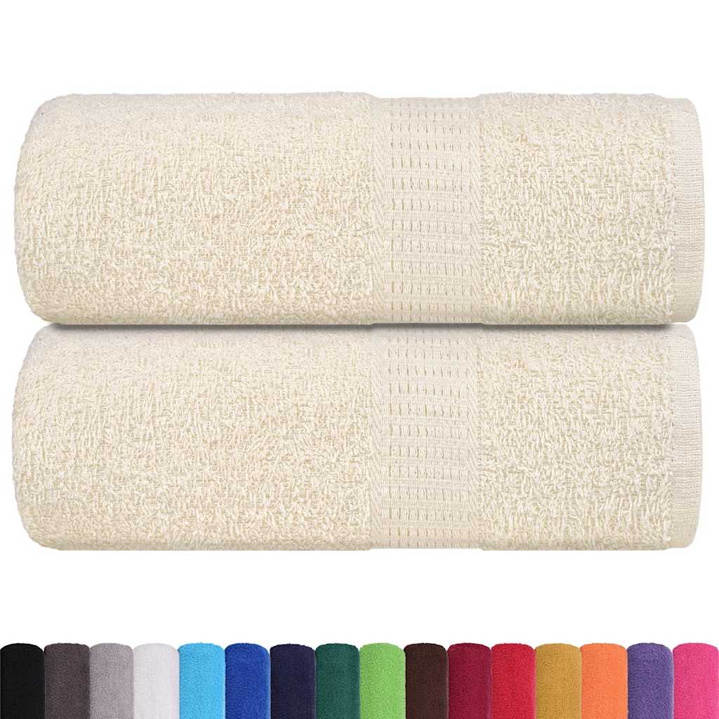 Toalhas de rosto frogn 2 peças creme 30x30 cm 360 g/m²