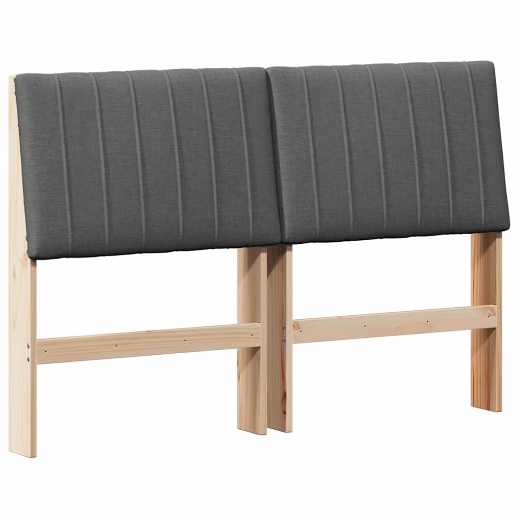 Cabeceira estofada cinza escuro 135 cm