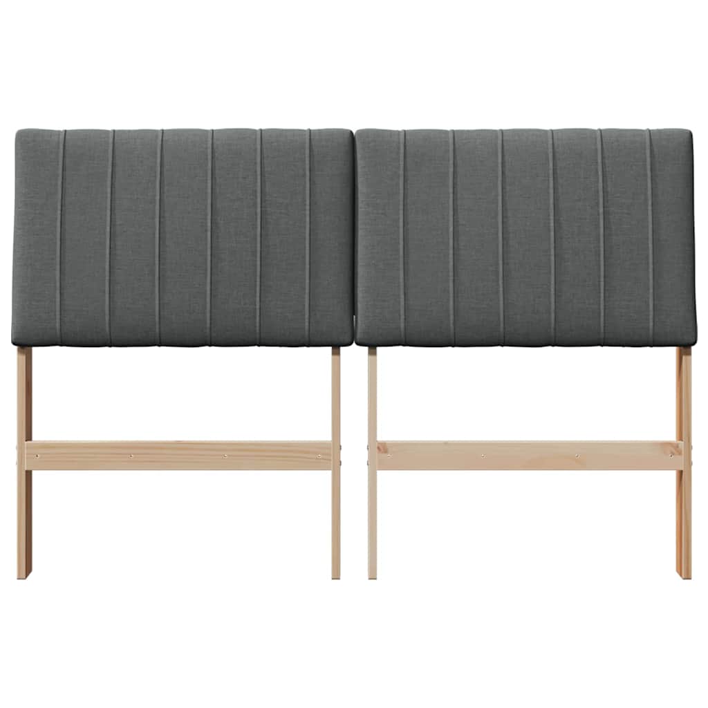 Cabeceira estofada cinza escuro 135 cm