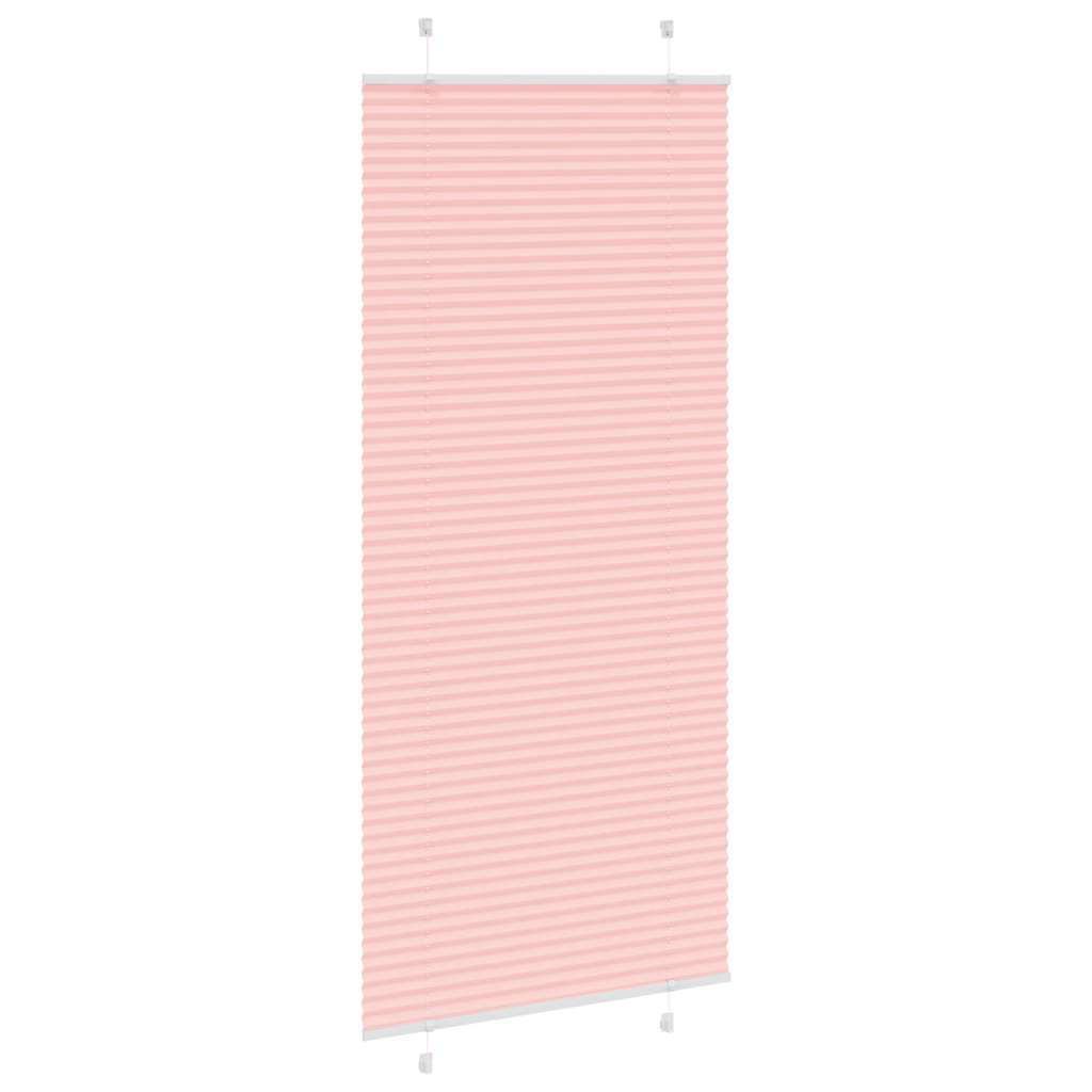 Rosa plissada cega 90x200 cm largura tecido 89,4 cm poliéster