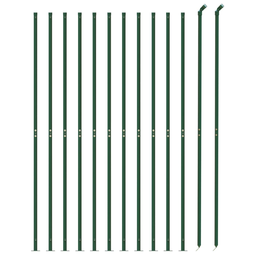 Cerca de malha de arame com flange 1,6x25 m verde