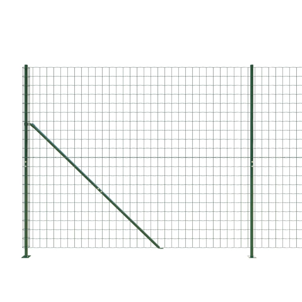 Cerca de malha de arame com flange 1,6x25 m verde