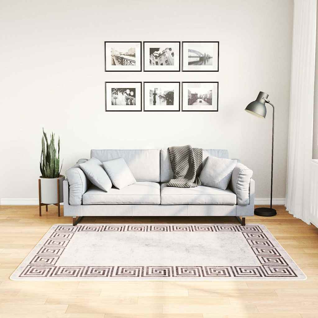 Tapete lavável 120x180 cm bege-claro