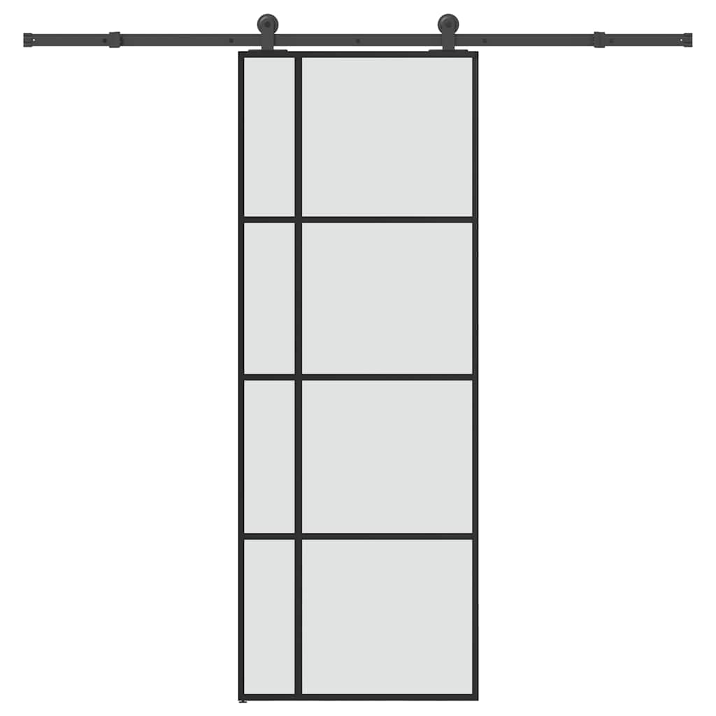 Porta deslizante c/ conj. ferragens 76x205cm vidro esg/alumínio