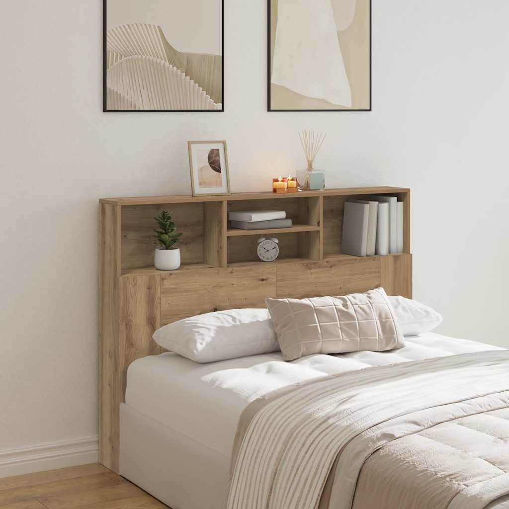 Cabeceira de cama carvalho artesanal 140x19x103,5 cm