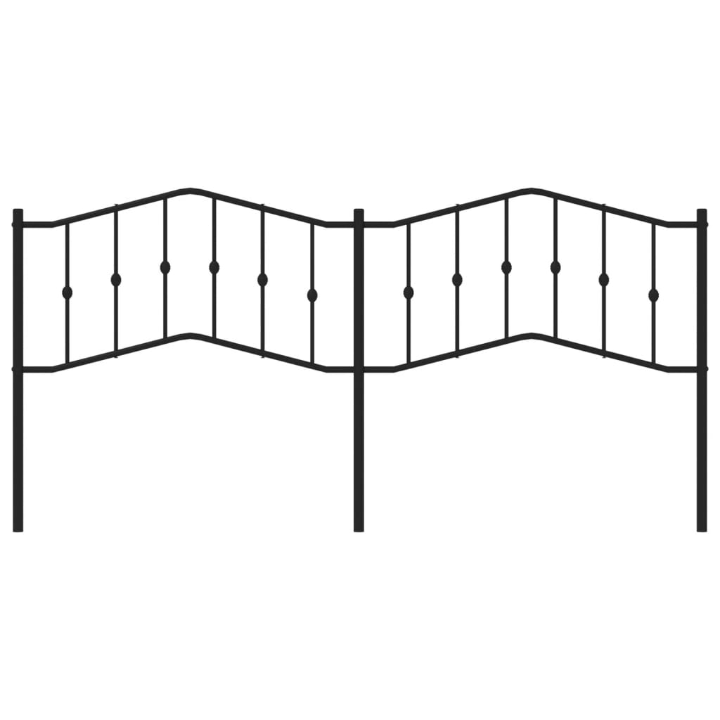 Cabeceira de substituição 200 cm metal preto