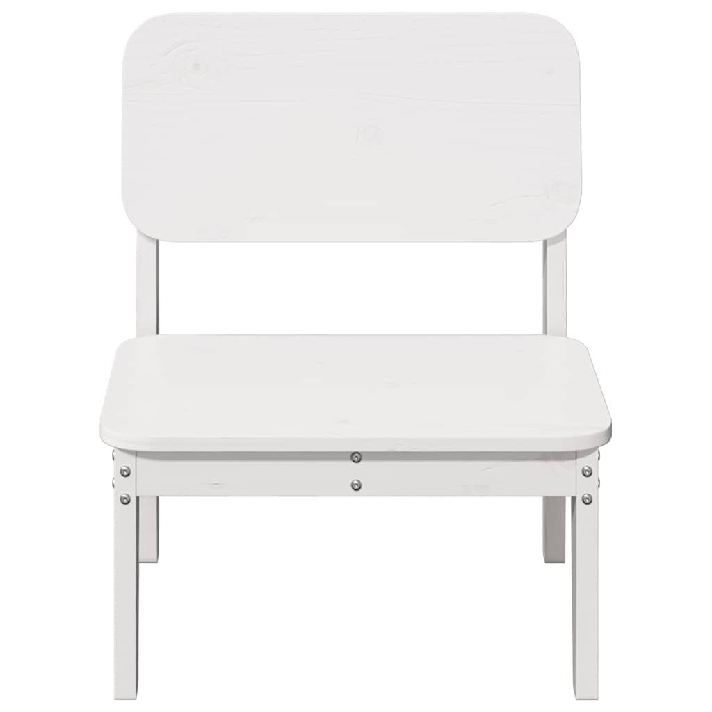Cadeiras de jardim 2 pcs 60x52,5x72 cm pinho maciço branco