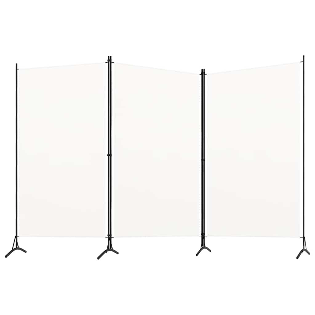 Divisória de quarto com 3 painéis 260x180 cm tecido branco