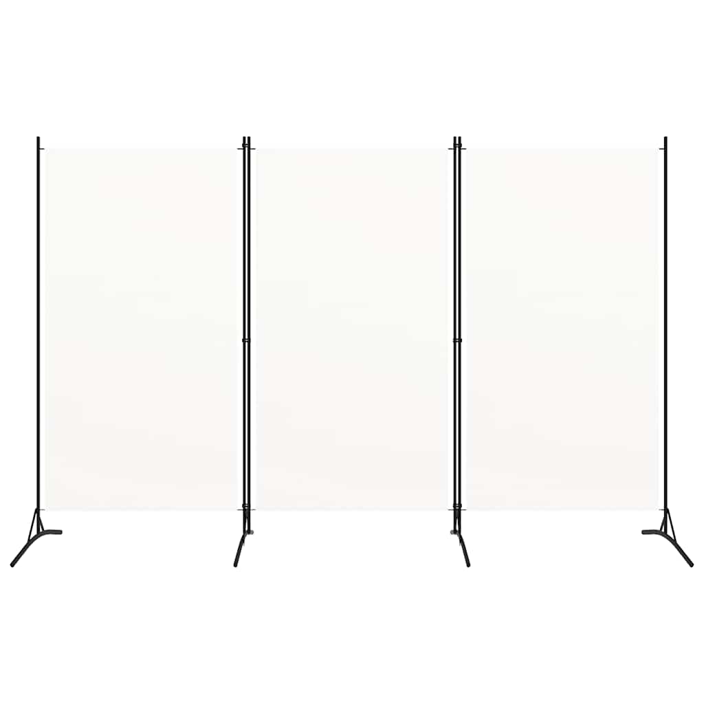 Divisória de quarto com 3 painéis 260x180 cm tecido branco