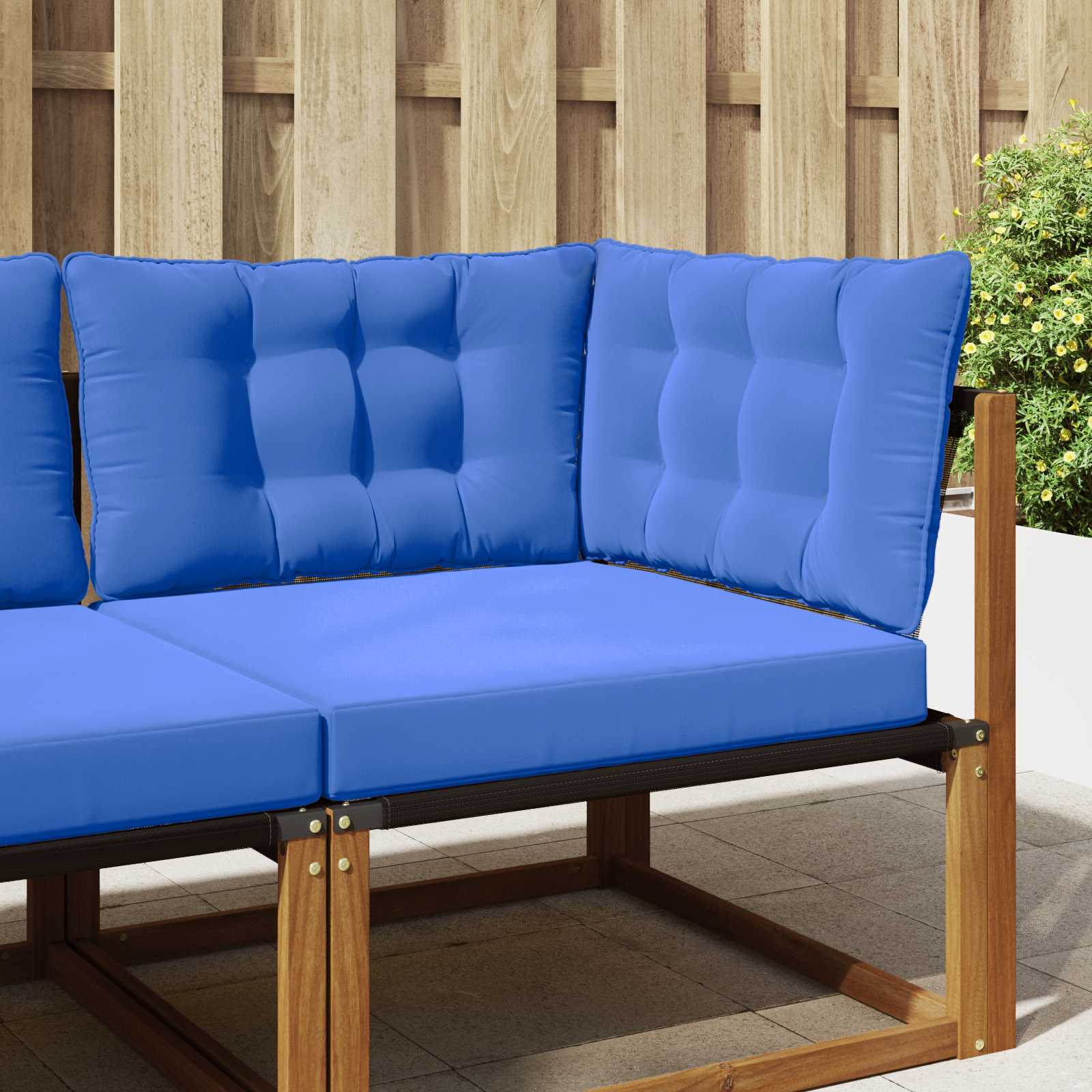Almofada para sofá externo poliéster azul royal 80 x 43 x 10 cm