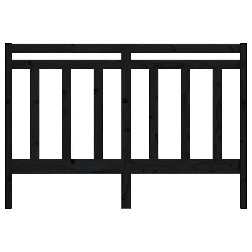 Cabeceira de cama 146x4x100 cm pinho maciço preto
