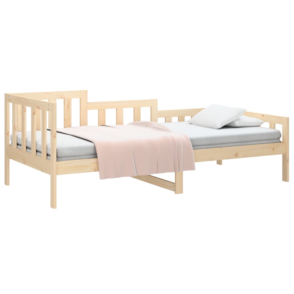 Sofá-cama sem colchão 90x190 cm madeira de pinho maciça