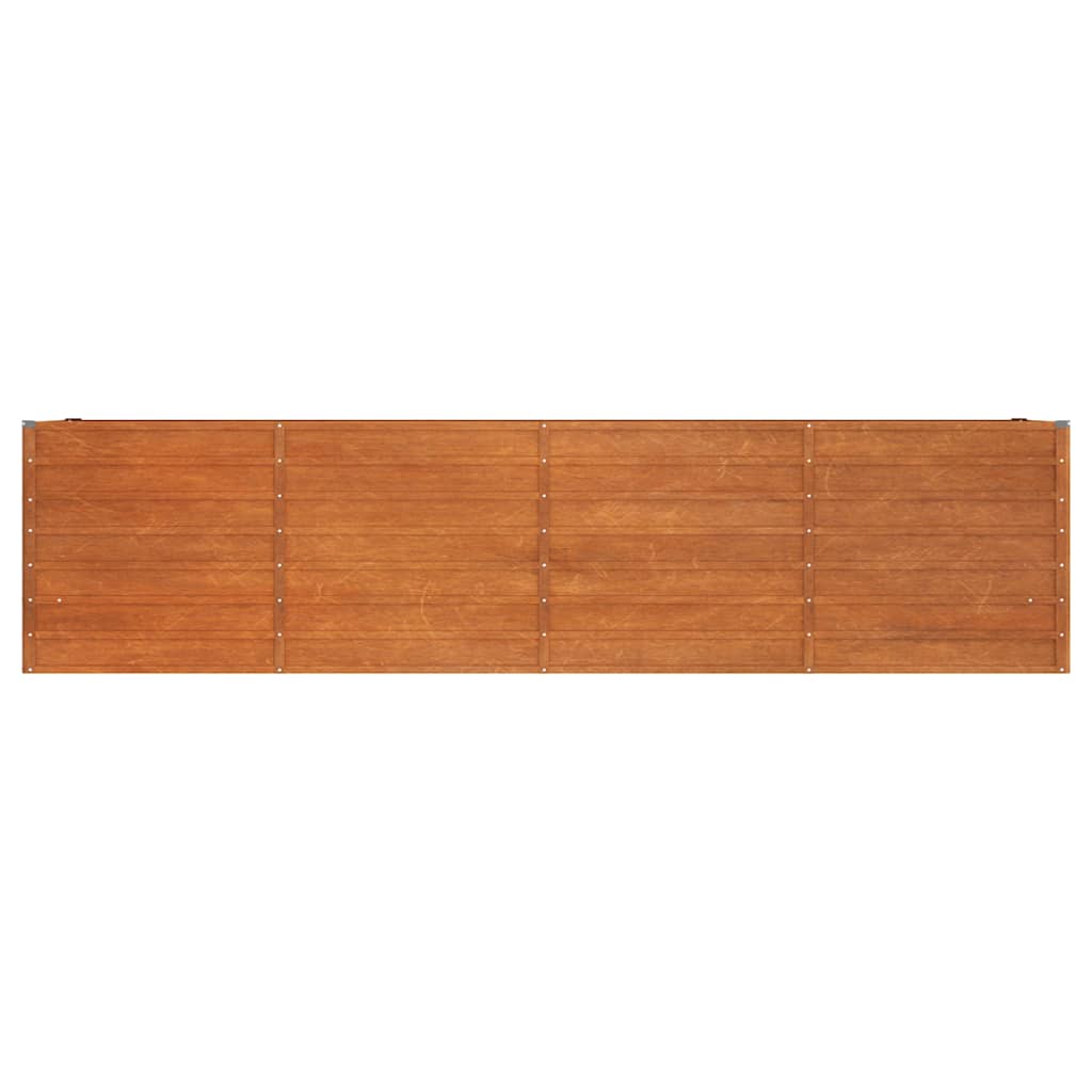 Canteiro de jardim 320x40x77 cm aço corten cor enferrujado