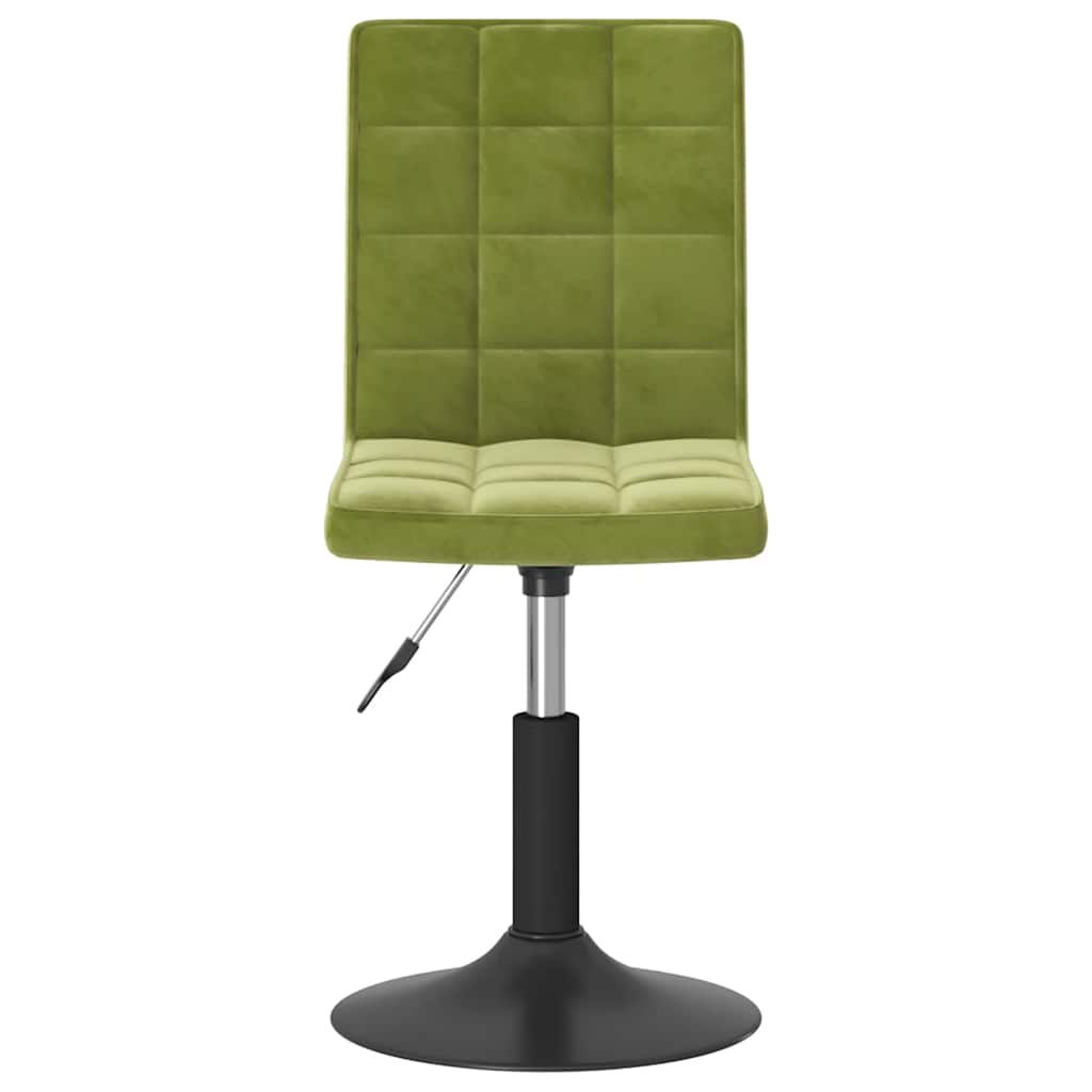Cadeiras de jantar giratórias 4 pcs veludo verde-claro