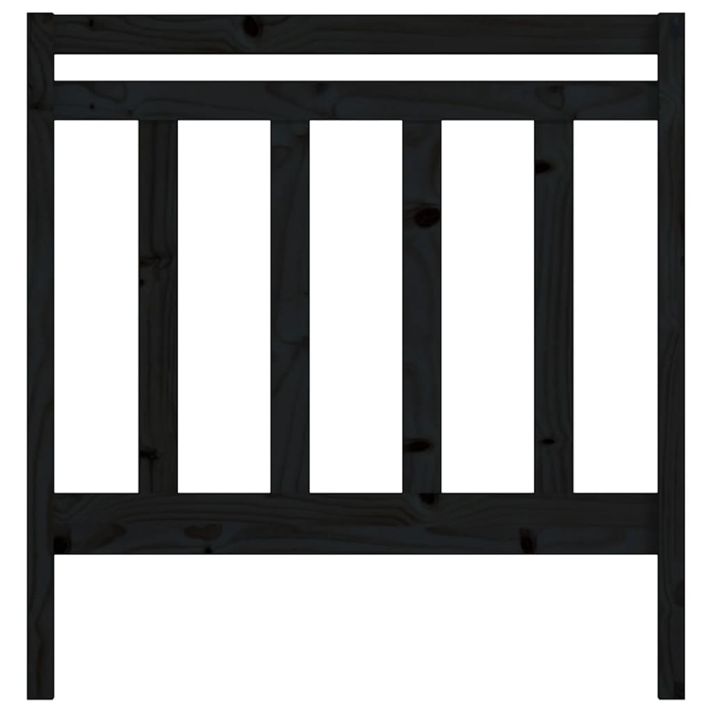 Cabeceira de cama 95x4x100 cm pinho maciço preto