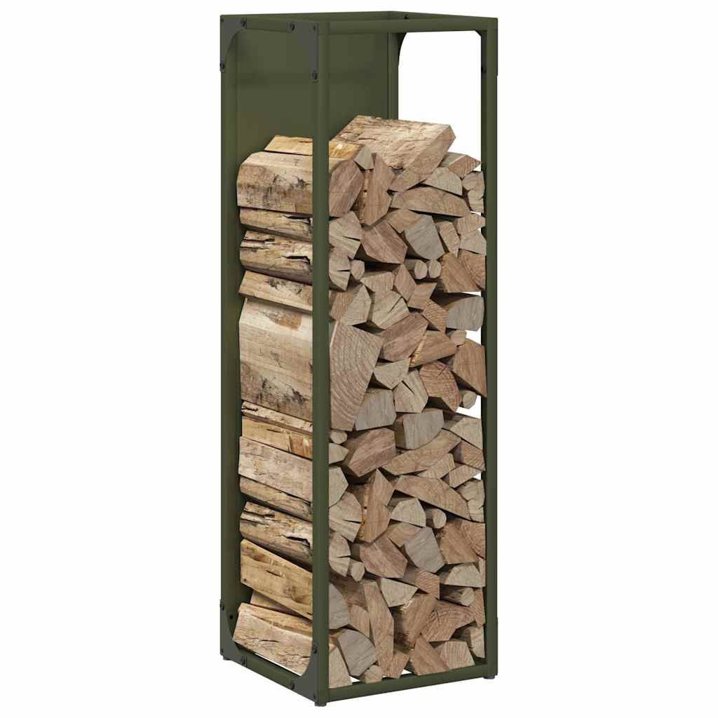 Suporte para lenha aço laminado a frio verde azeitona