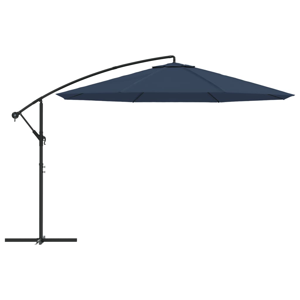 Guarda-sol de jardim cantilever 3,5 m azul