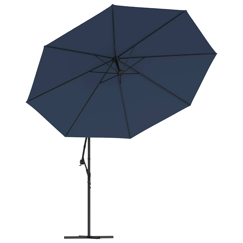 Guarda-sol de jardim cantilever 3,5 m azul