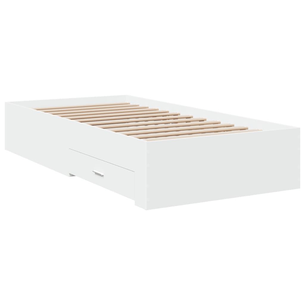 Estrutura cama c/ gavetas 90x190 cm derivados de madeira branco