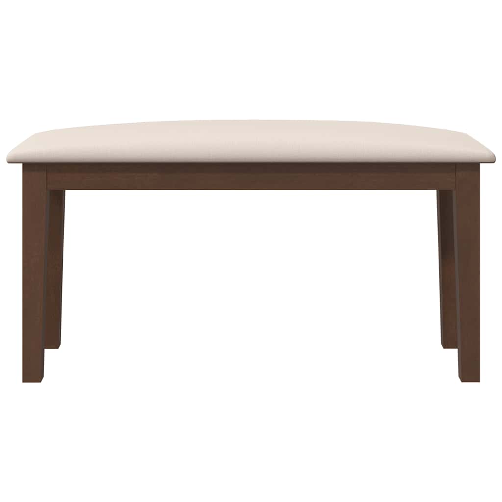 Banco 90 cm madeira seringueira maciça castanho