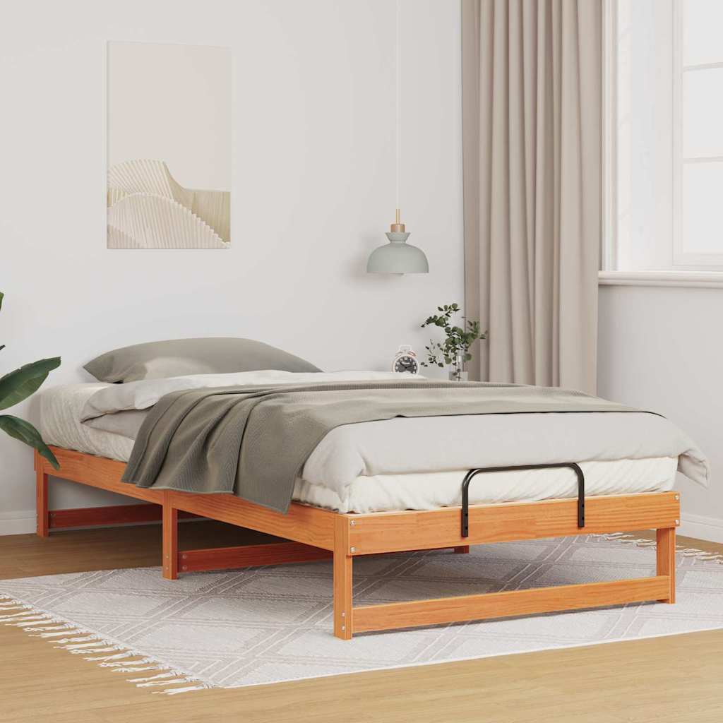Estrutura da cama castanho 100 x 210 cm