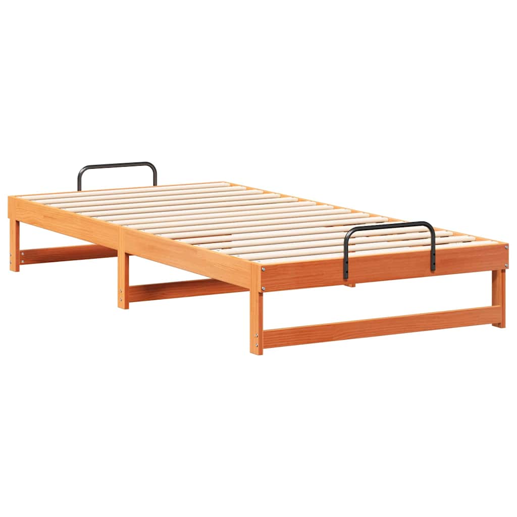 Estrutura da cama castanho 100 x 210 cm