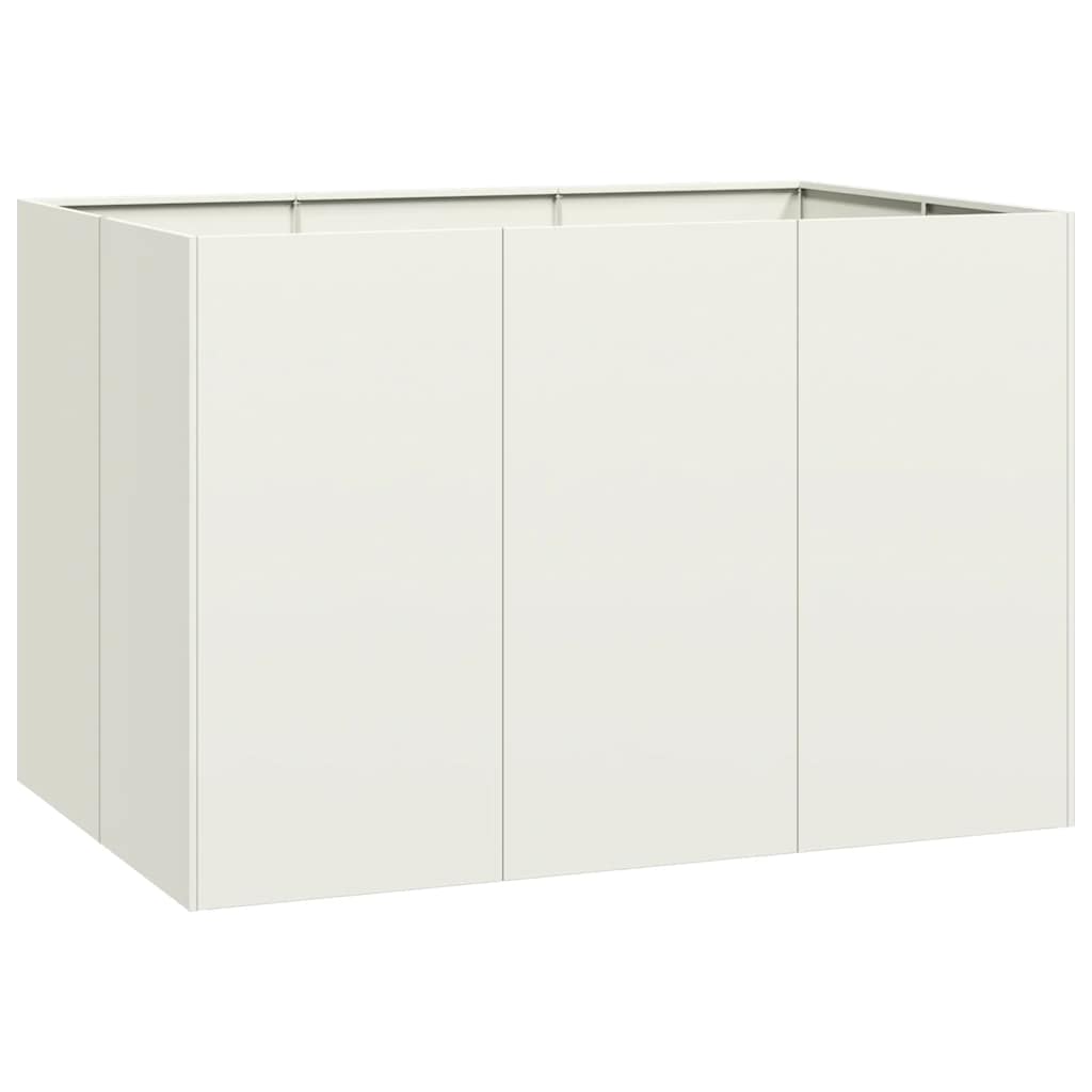 Vaso floreira 120x80x80 cm aço branco