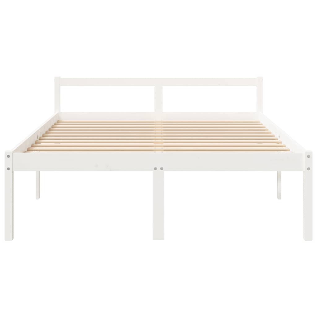 Cama para idosos 160x200 cm pinho maciço branco