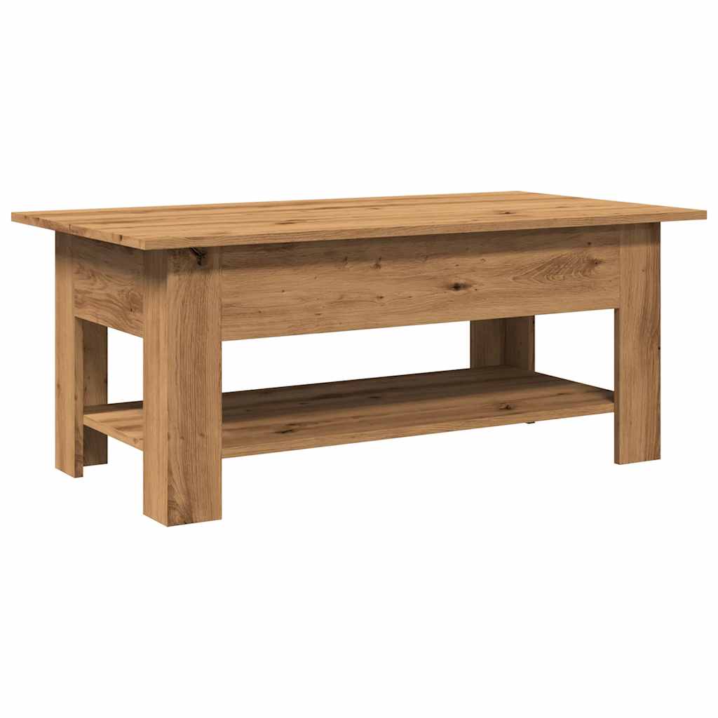 Mesa centro 102x55x42cm derivados de madeira carvalho artisiano