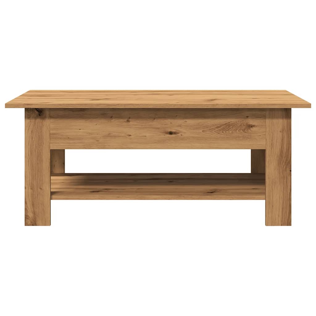 Mesa centro 102x55x42cm derivados de madeira carvalho artisiano
