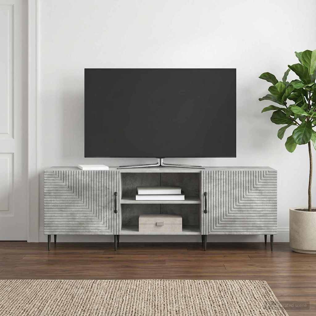 Gabinete para TV cinzento cimento 150 x 31 x 50 cm