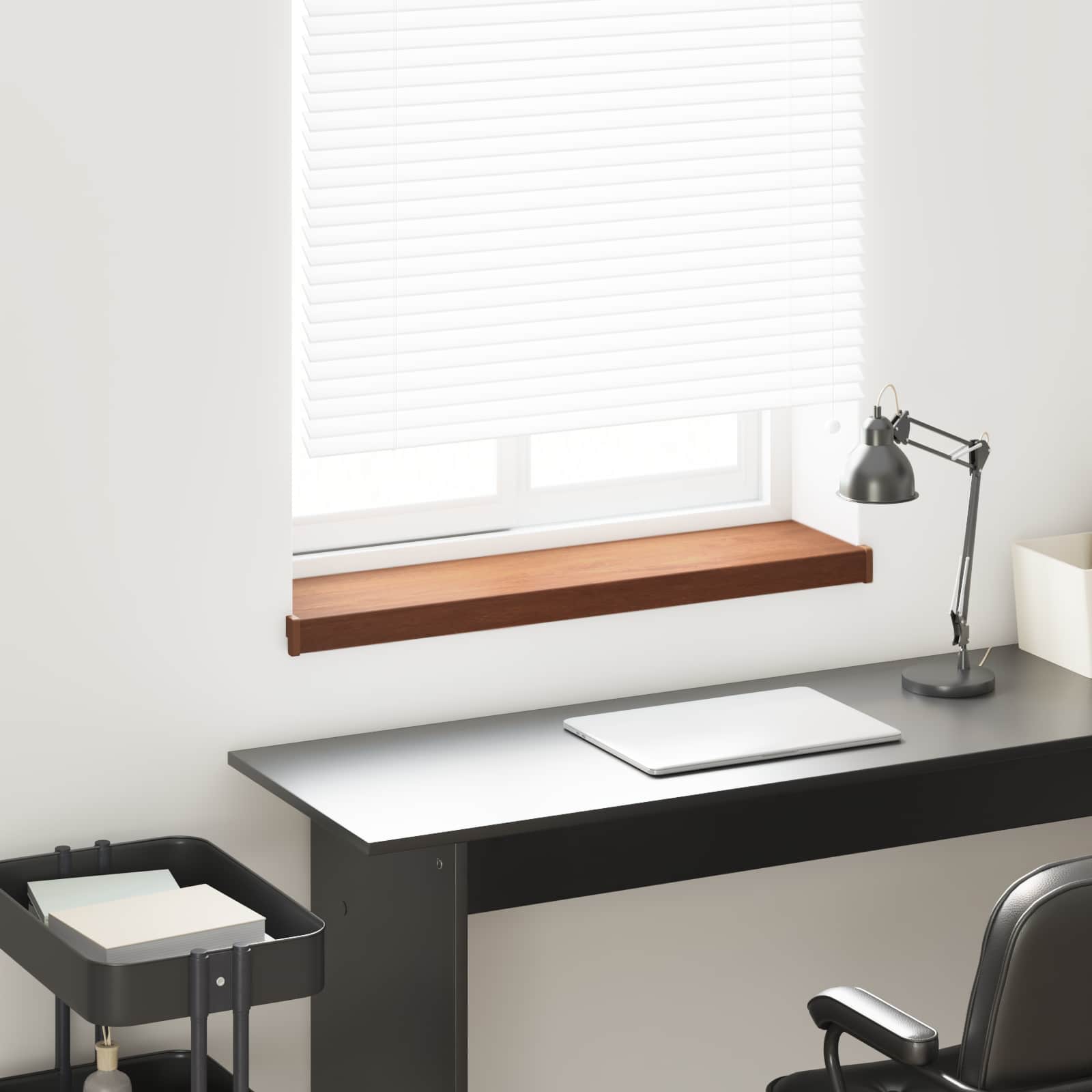 Soleira de janela madeira marrom 100 x 25 x 4,5 cm PVC