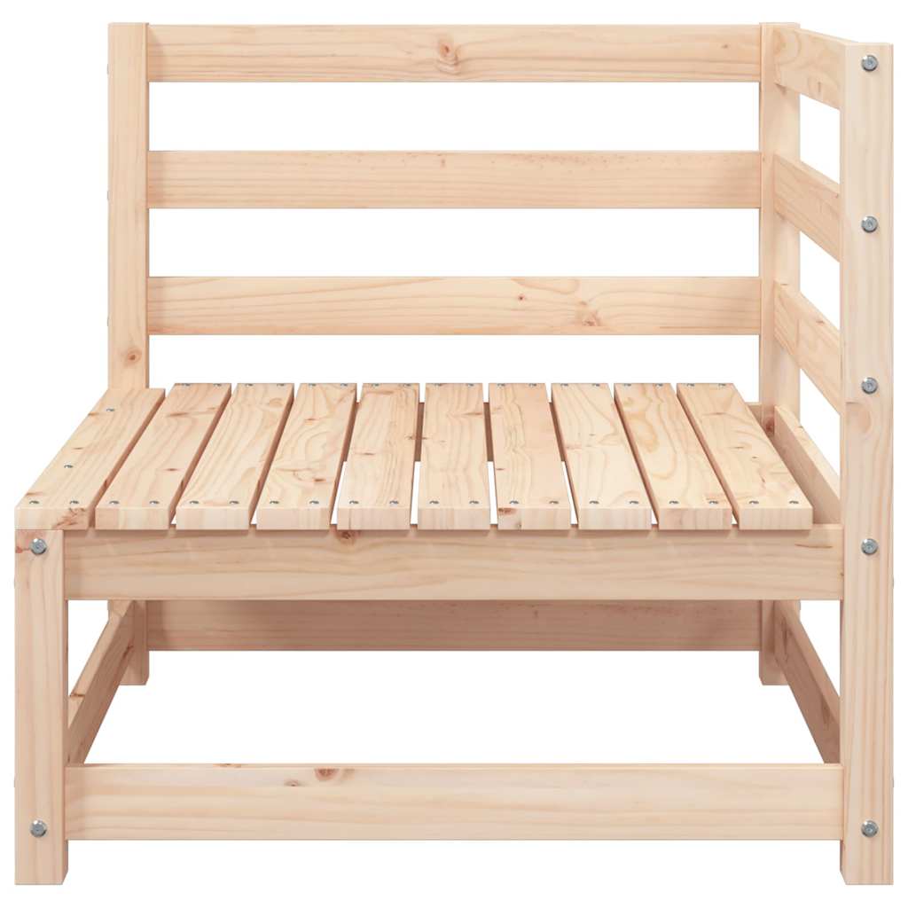 2 Pcs conjunto lounge de jardim com almofadões pinho maciço