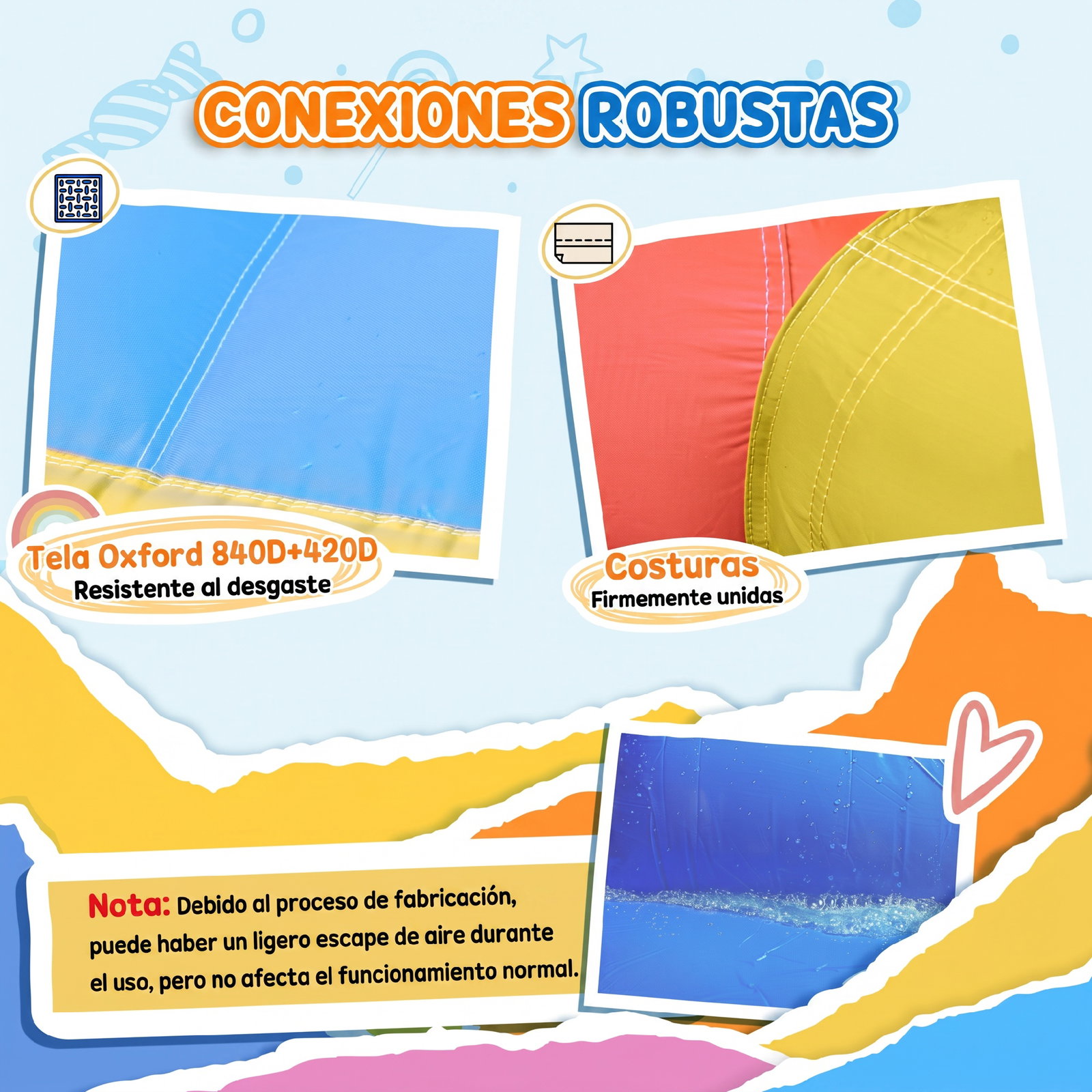Castelo insuflável com 2 escorregas trampolim e piscina para crianças acima de 3 anos com inflador e bolsa de transporte para interior exterior 330x265x185cm multicor