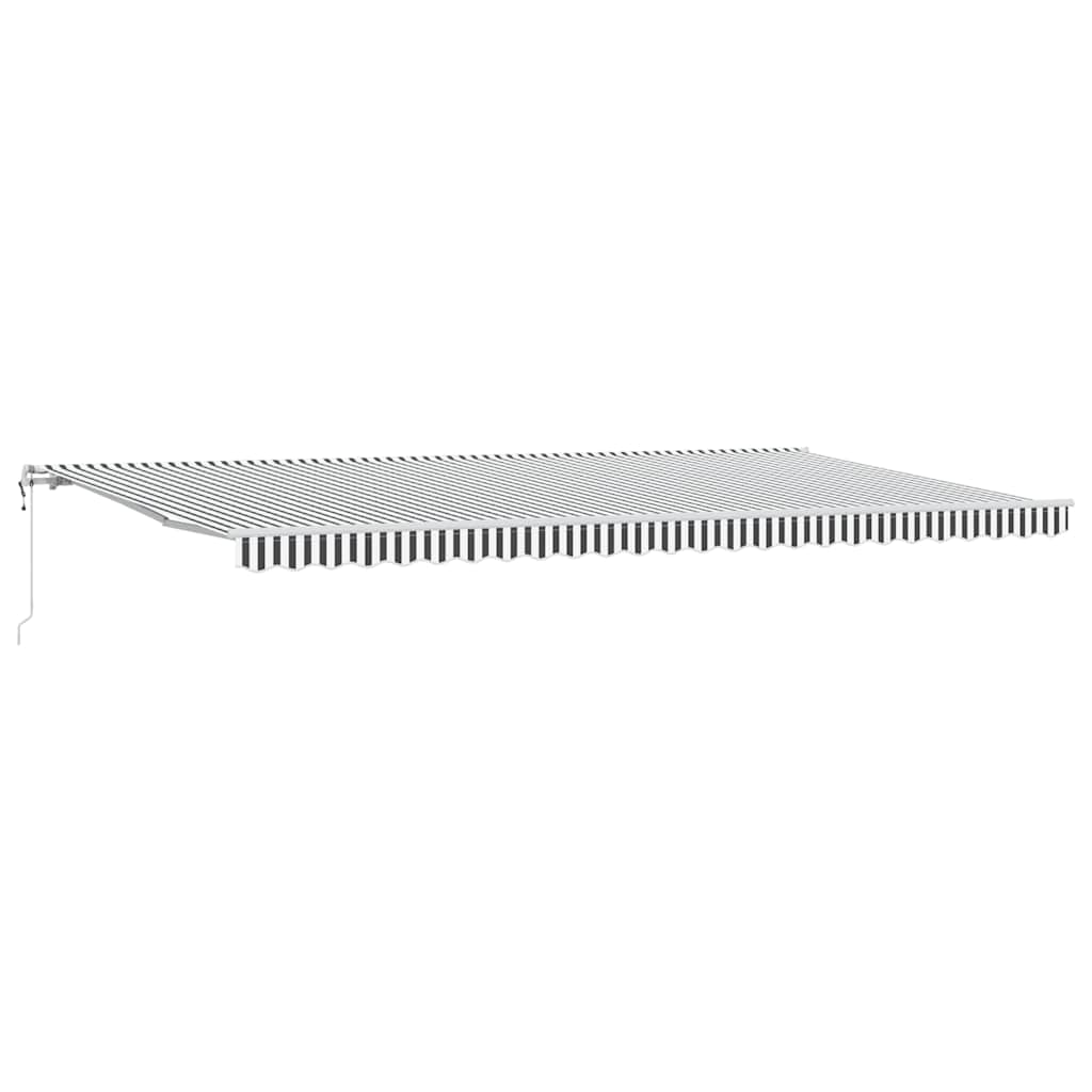 Toldo retrátil automático 500x300 cm antracite e branco