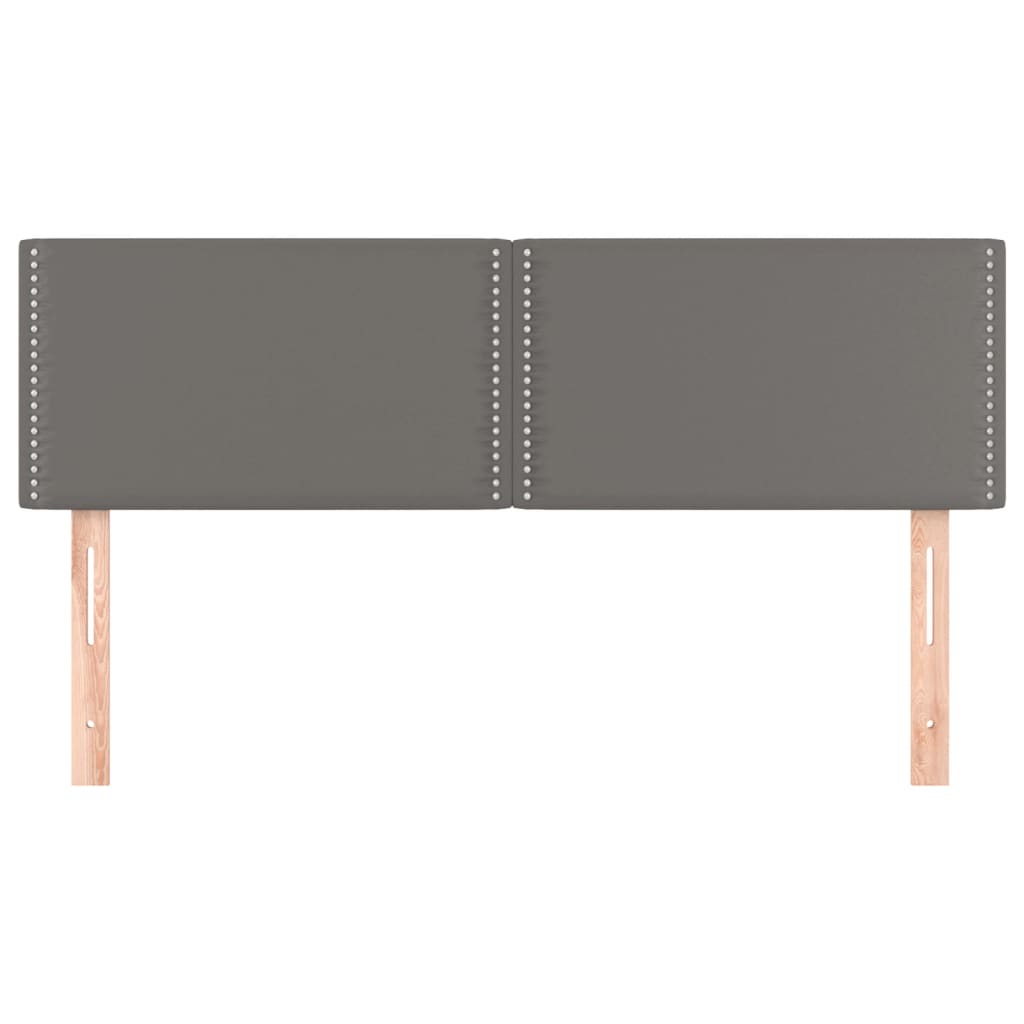 Cabeceiras cinzento 144x5x78/88 cm couro artificial