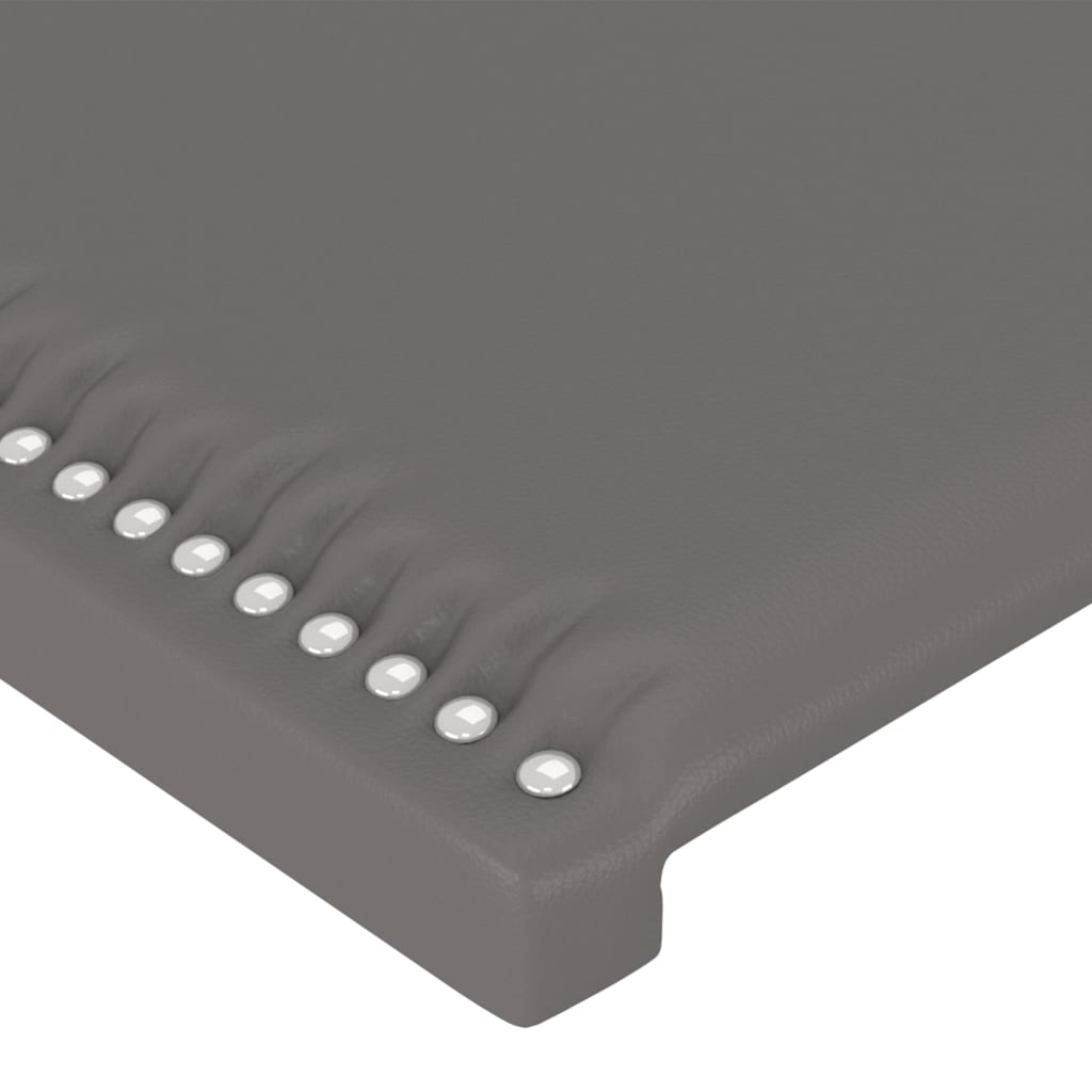 Cabeceiras cinzento 144x5x78/88 cm couro artificial