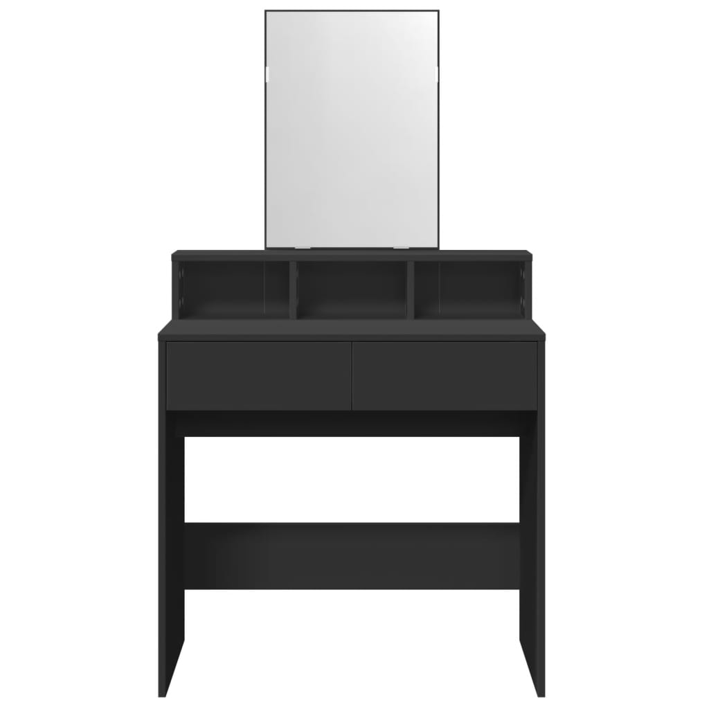 Toucador com espelho 80x41x144,5 cm preto