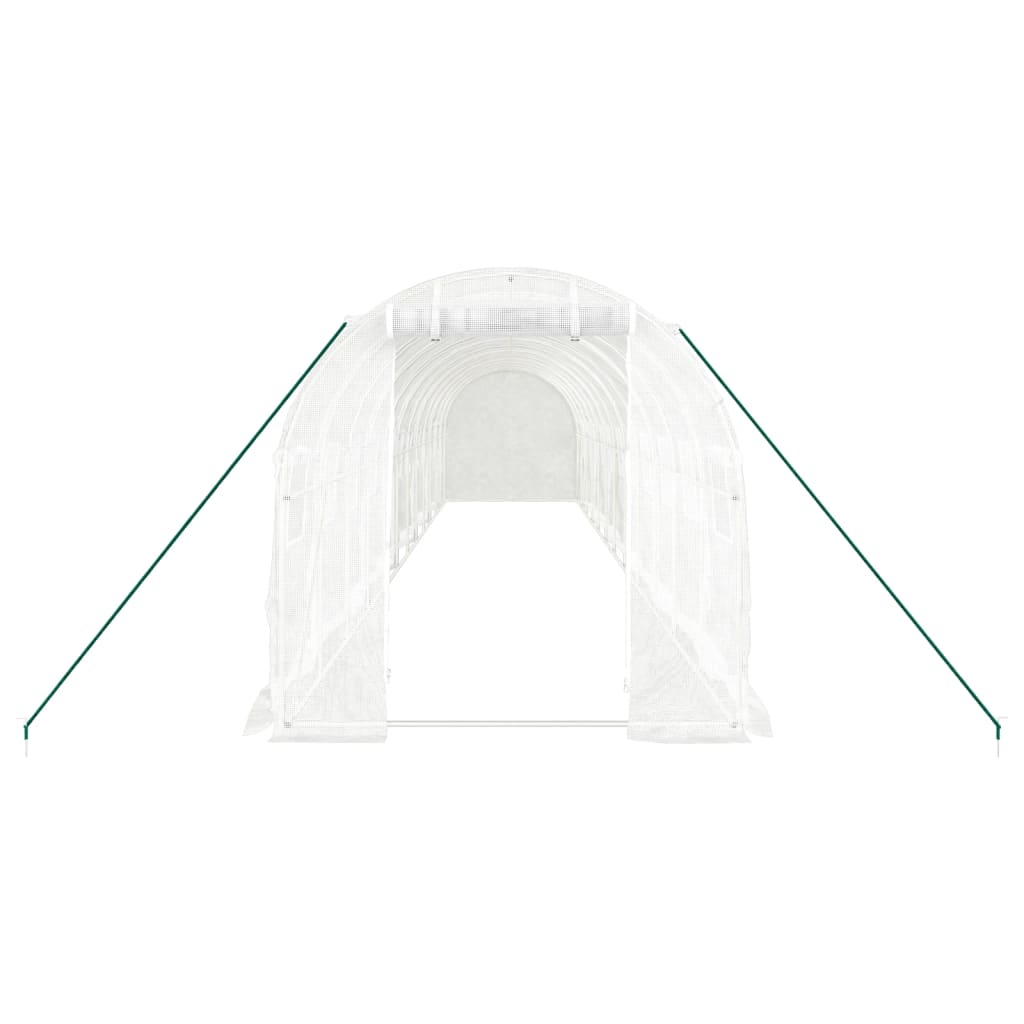Estufa com estrutura de aço 24 m² 12x2x2 m branco