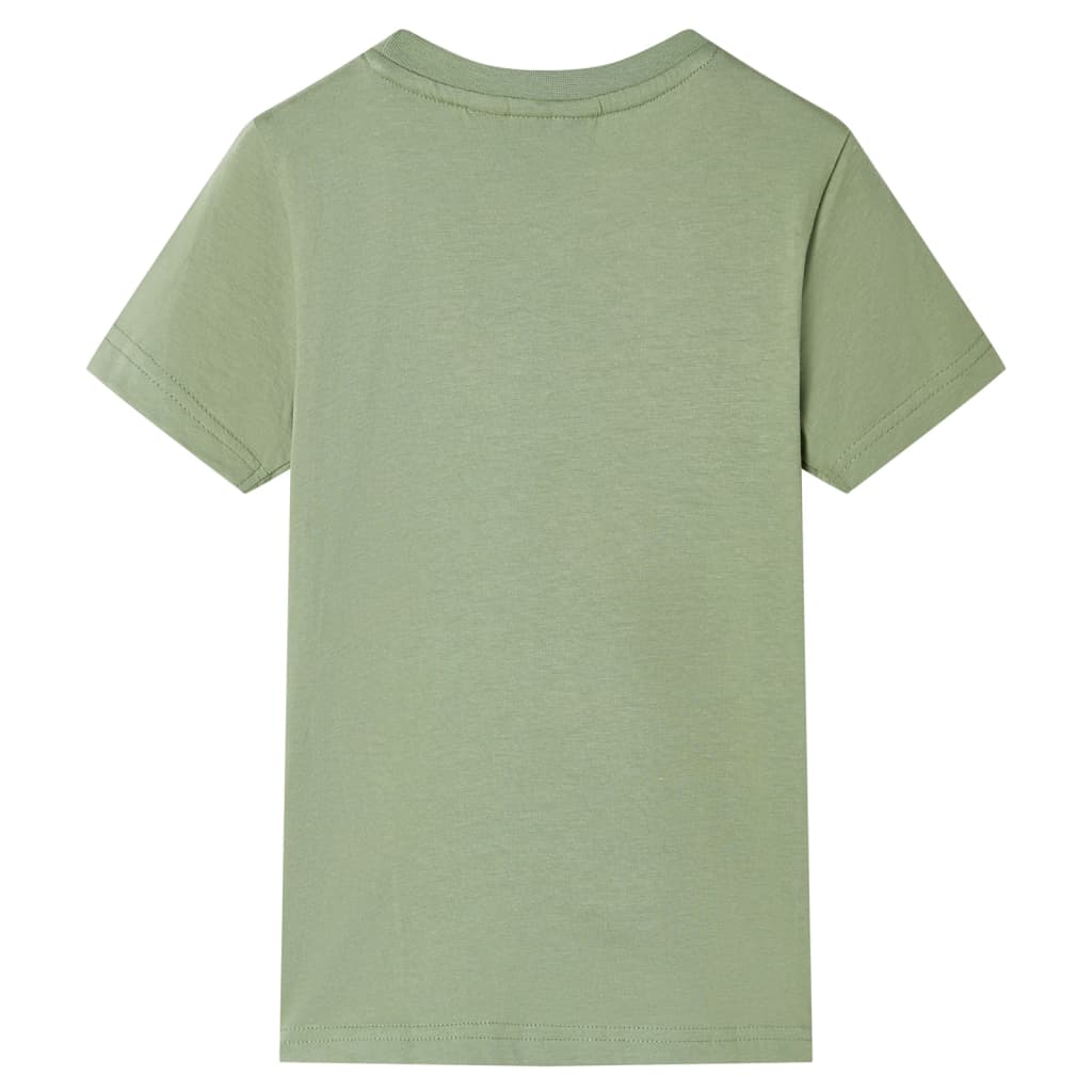 T-shirt de manga curta para criança caqui-claro 116