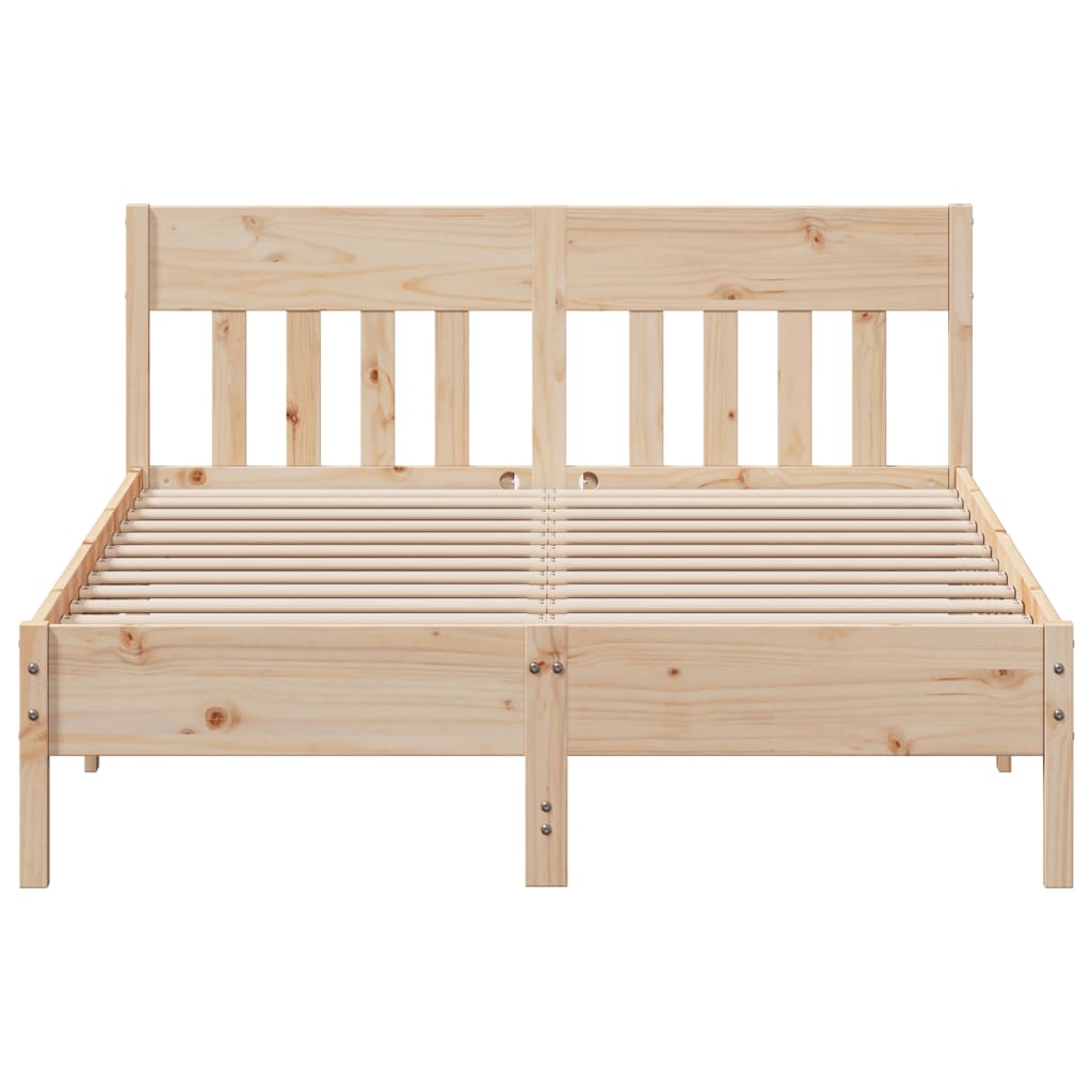 Cama sem colchão 140x190 cm madeira de pinho maciça