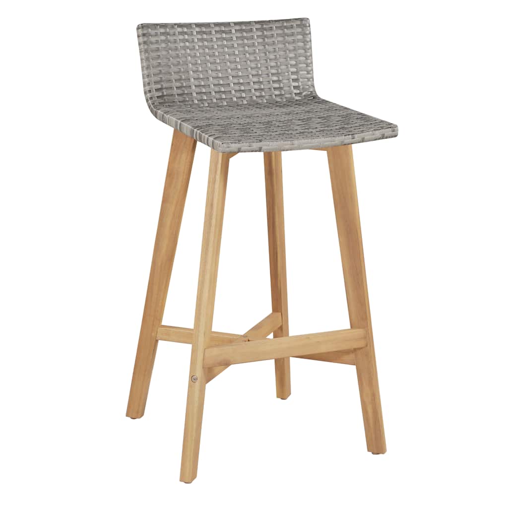 5 Pcs conjunto de jantar exterior madeira acácia maciça