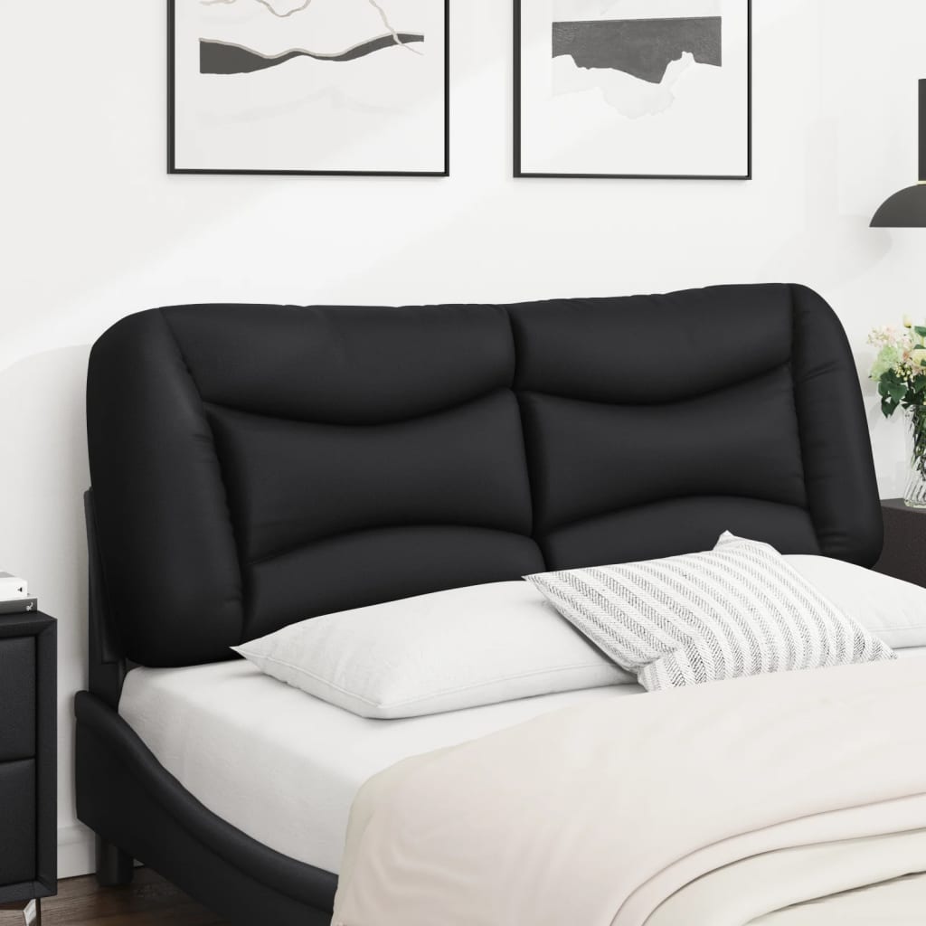 Almofadão de cabeceira hvar 140 cm couro artificial preto