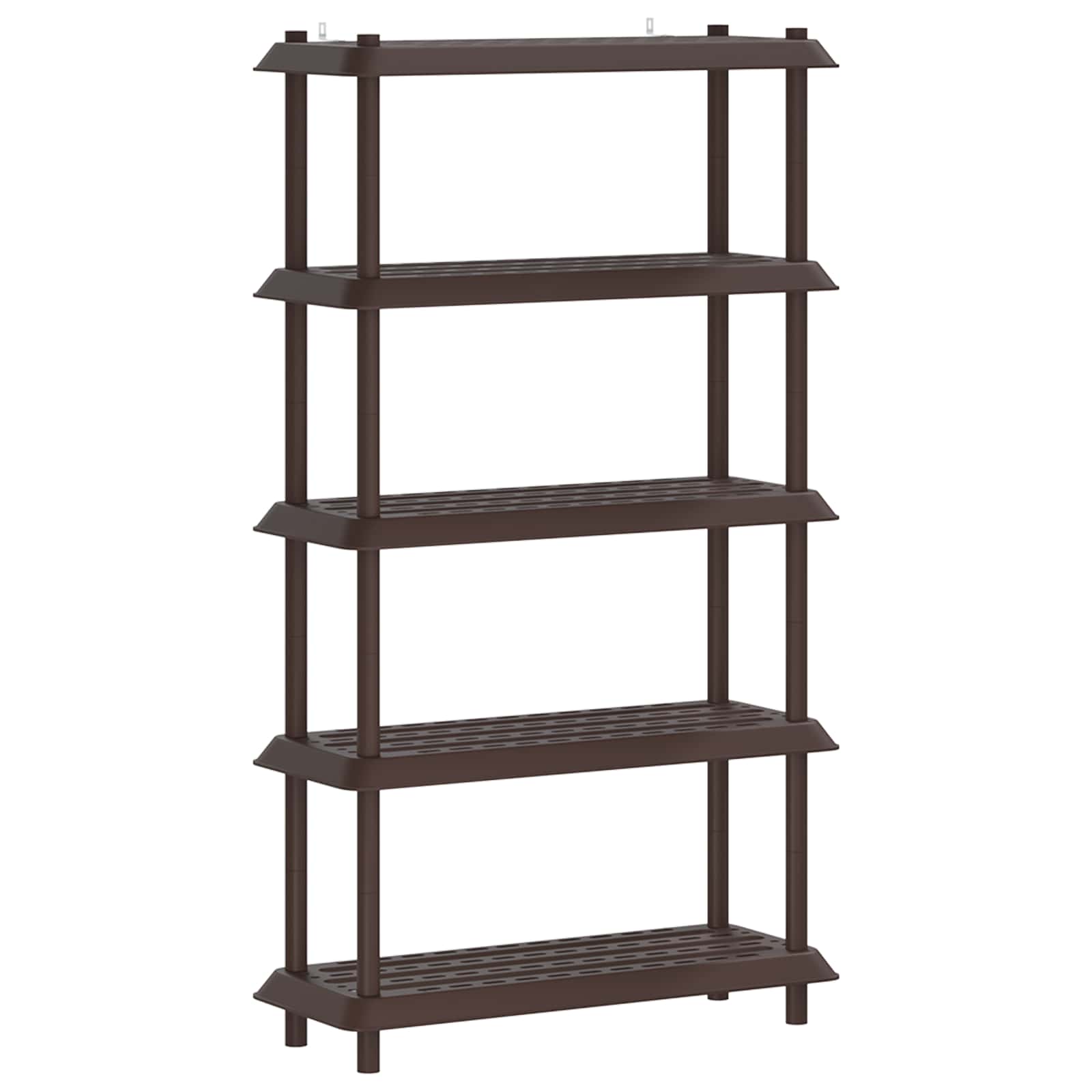 Unidade de estante 5 níveis 100 x 40 x 177 cm PP castanho